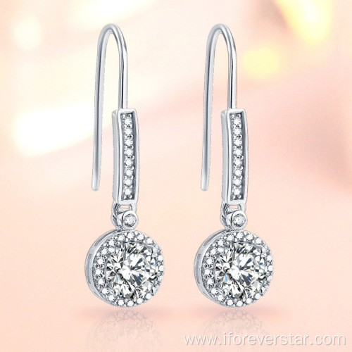 White Bling CZ Trending 925 Silver Earrings